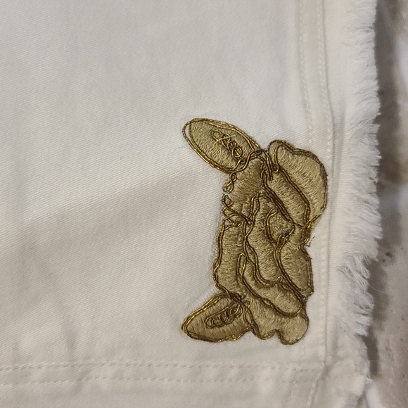 Desigual Women's Soft White Stretch Cotton Summer Shorts (Sz 24) - Picture 3 of 12